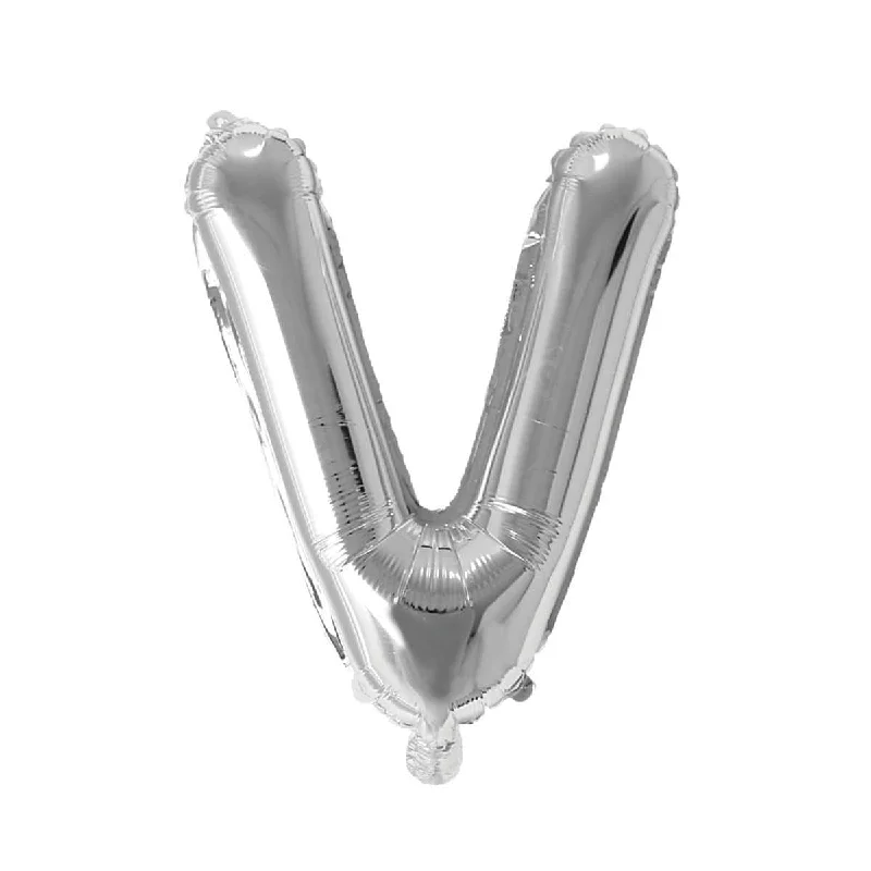 - Dog heart rate monitoring collar Silver Letter V Foil Balloon, 16 Inches