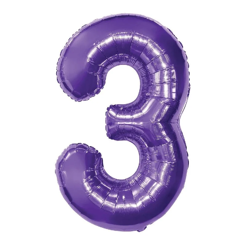 - Climbing pet constant temperature heating pad Purple Number 3 Foil Balloon, 34 Inches