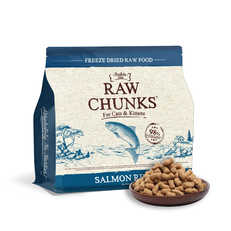 2. **Brand-Related**  Absolute Bites Raw Chunks Freeze Dried Raw Food for Cats & Kittens - Salmon Recipe (280g)