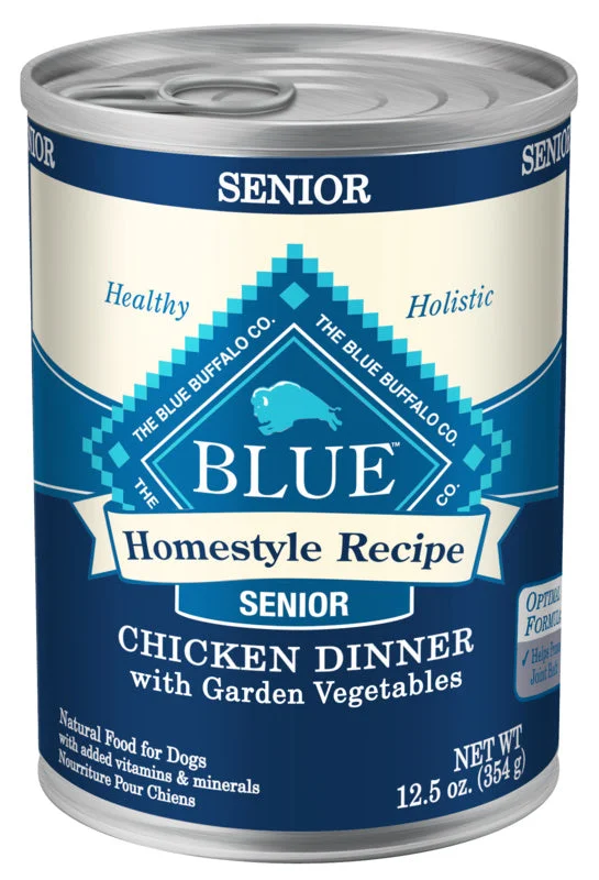  -High-fiber dog foodBlue Buffalo Homestyle Senior Dinner Chicken with Garden Vegetables & Brown Rice Canned Dog Food