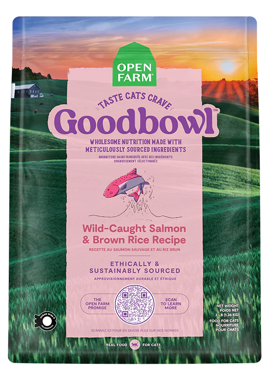 - Cat food for pregnant and nursing cats Open Farm GoodBowl™ Wild-Caught Salmon & Brown Rice Recipe for Cats - Cat food for pregnant and nursing cats Open Farm GoodBowl™ Wild-Caught Salmon & Brown Rice Recipe for Cats