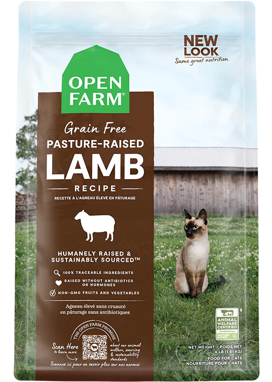    - Cat food nutritional analysis  Open Farm Pasture-Raised Lamb Dry Cat Food