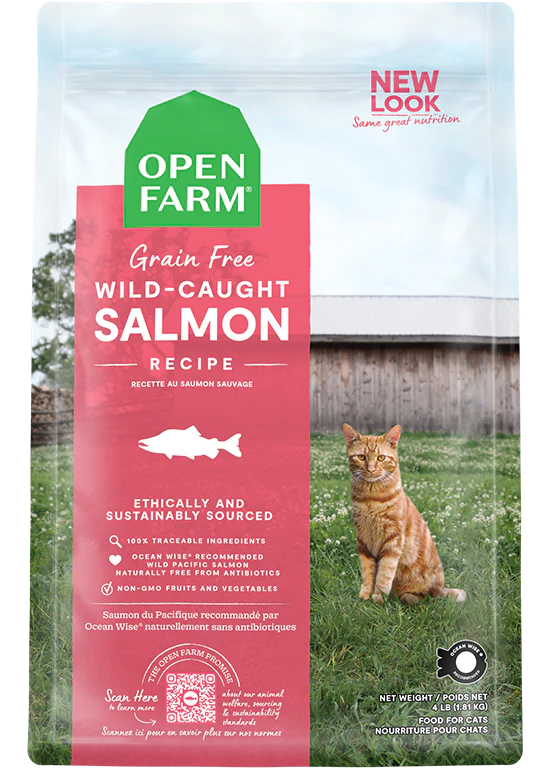    - Cat food for dental health  Open Farm Wild-Caught Salmon Dry Cat Food