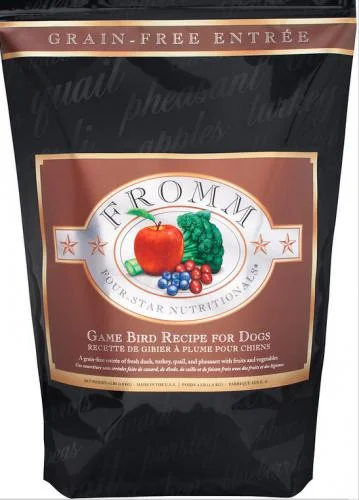 -High-fiber dog foodFromm Four-Star Nutritionals Grain-Free Game Bird Recipe Dry Dog Food