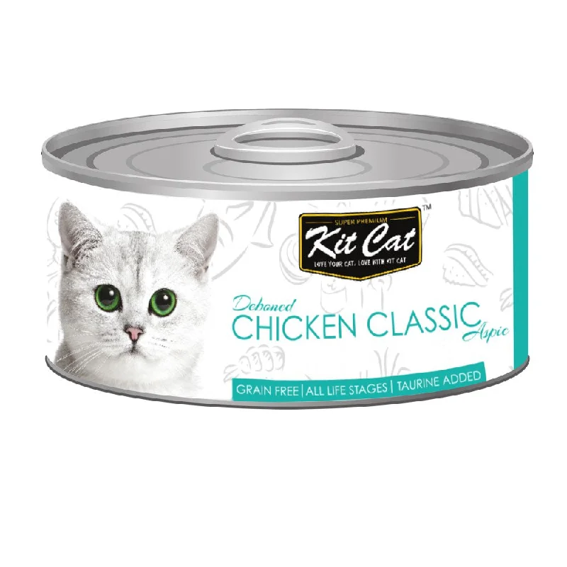    - Senior cat food  Kit Cat Deboned Chicken Classic Aspic Grain-Free Canned Cat Food 80g