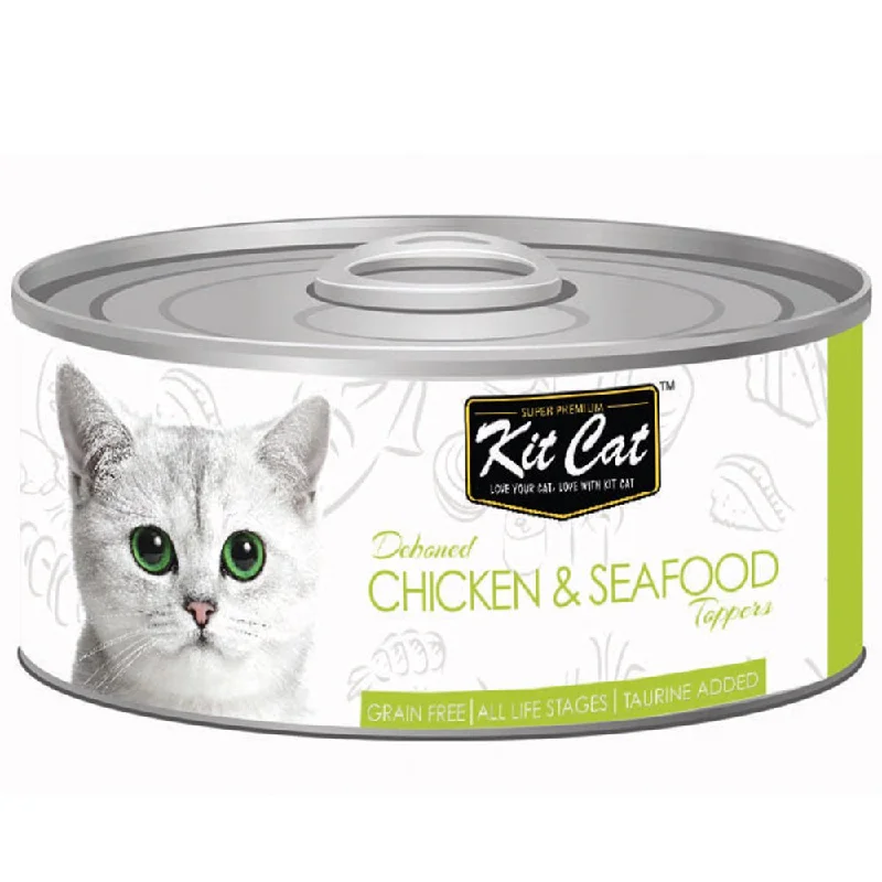 - Digestive care cat food Kit Cat Deboned Chicken & Seafood Toppers Grain-Free Canned Cat Food 80g - Digestive care cat food Kit Cat Deboned Chicken & Seafood Toppers Grain-Free Canned Cat Food 80g