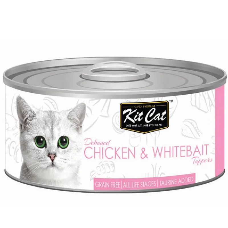 - Weight management cat food Kit Cat Deboned Chicken & Whitebait Toppers Grain-Free Canned Cat Food 80g - Weight management cat food Kit Cat Deboned Chicken & Whitebait Toppers Grain-Free Canned Cat Food 80g