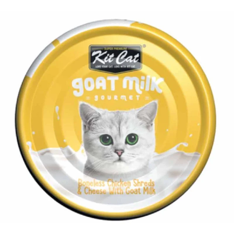 - Cat food for digestive health Kit Cat Goat Milk Gourmet Boneless Chicken Shreds & Cheese Grain-Free Canned Cat Food 70g - Cat food for digestive health Kit Cat Goat Milk Gourmet Boneless Chicken Shreds & Cheese Grain-Free Canned Cat Food 70g