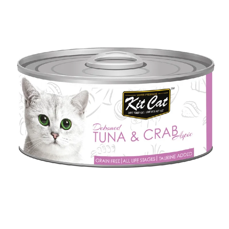- Grain-free cat food recommendations Kit Cat Deboned Tuna & Crab Aspic Grain-Free Canned Cat Food 80g - Grain-free cat food recommendations Kit Cat Deboned Tuna & Crab Aspic Grain-Free Canned Cat Food 80g