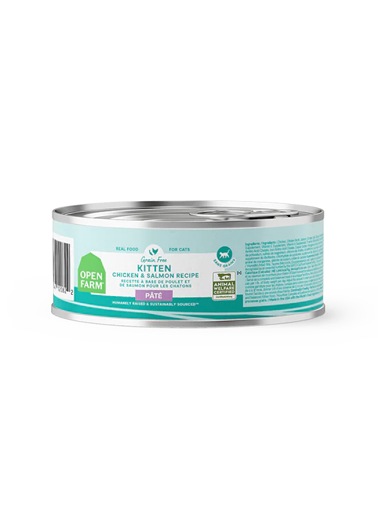 4. **Price and Purchasing**  Open Farm Kitten Chicken & Salmon Pâté for Cats
