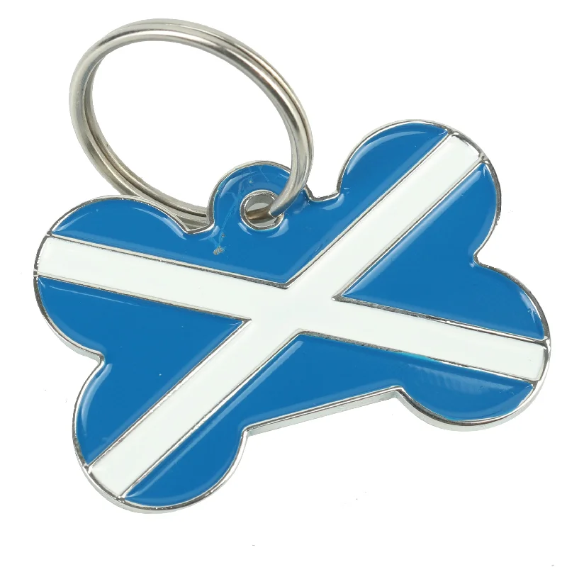 Scotland Flag Bone Tag